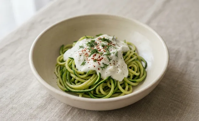 Yoğurtlu Kabak Spagetti
