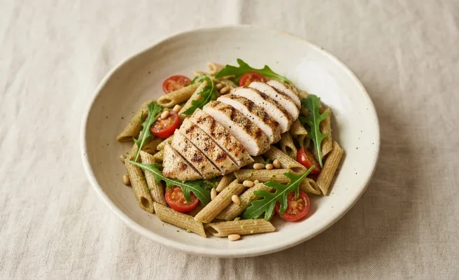 Tam Buğday Makarna & Pesto Tavuk