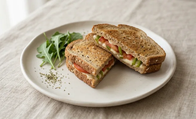 Sebzeli Peynirli Tam Buğday Tost